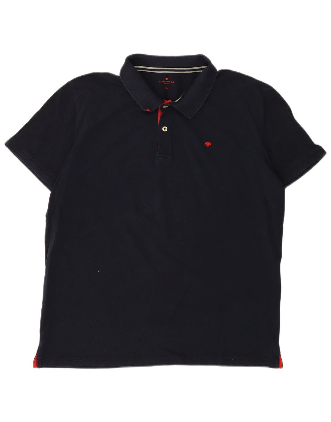 Camisa polo masculina Tom Tailor XL azul marinho algodão