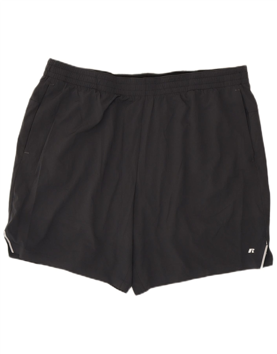 Shorts esportivos masculinos Russell Athletic Dri-Power 2XL poliéster cinza