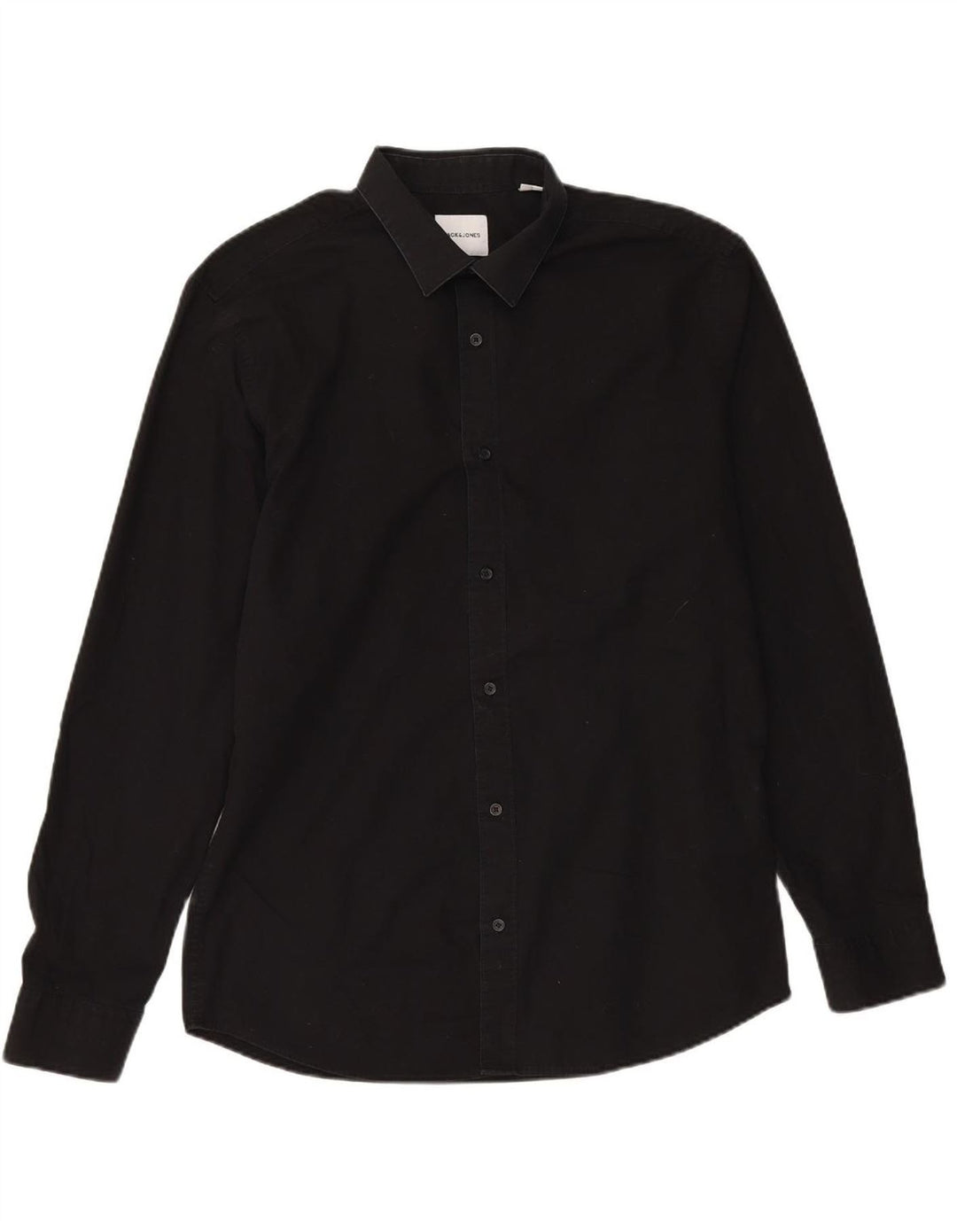Camisa masculina JACK & JONES grande algodão preto