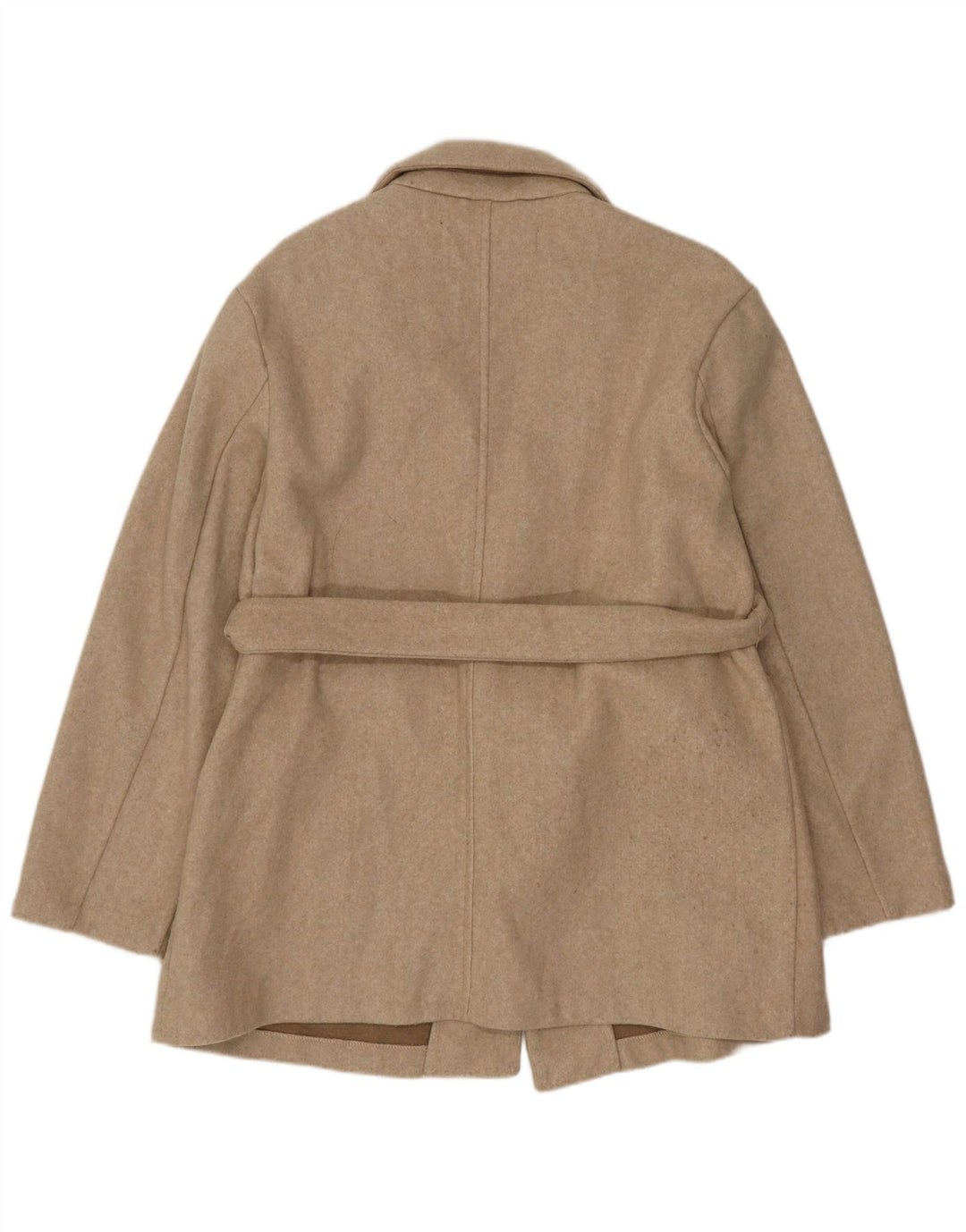 Zara Womens Longline Blazer Oversized Reino Unido 6 XS Bege Poliéster