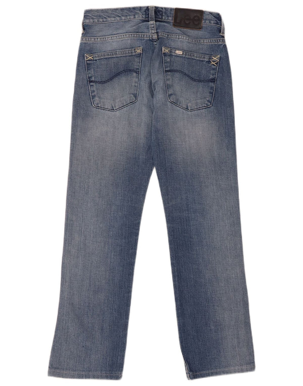 Lee Womens Knox Straight Jeans W28 L28 Azul Algodão