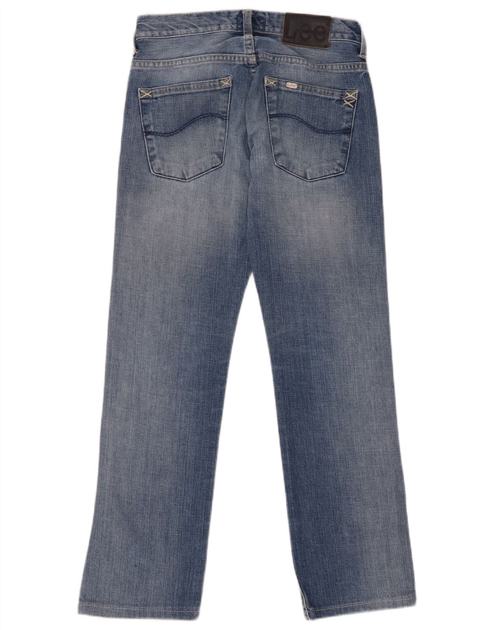 Lee Womens Knox Straight Jeans W28 L28 Azul Algodão