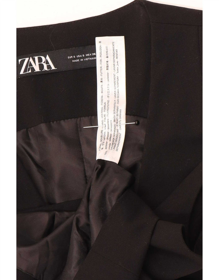Colete feminino Zara UK 10 pequeno poliéster preto