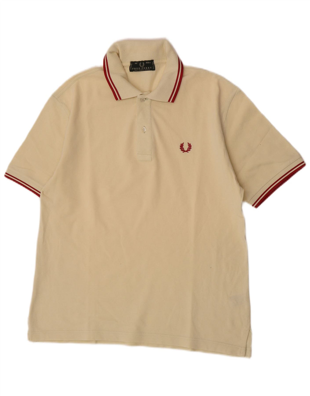 Camisa polo masculina Fred Perry algodão amarelo médio