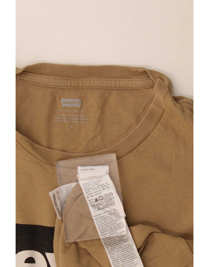 Camiseta gráfica masculina Levi's Top médio algodão bege