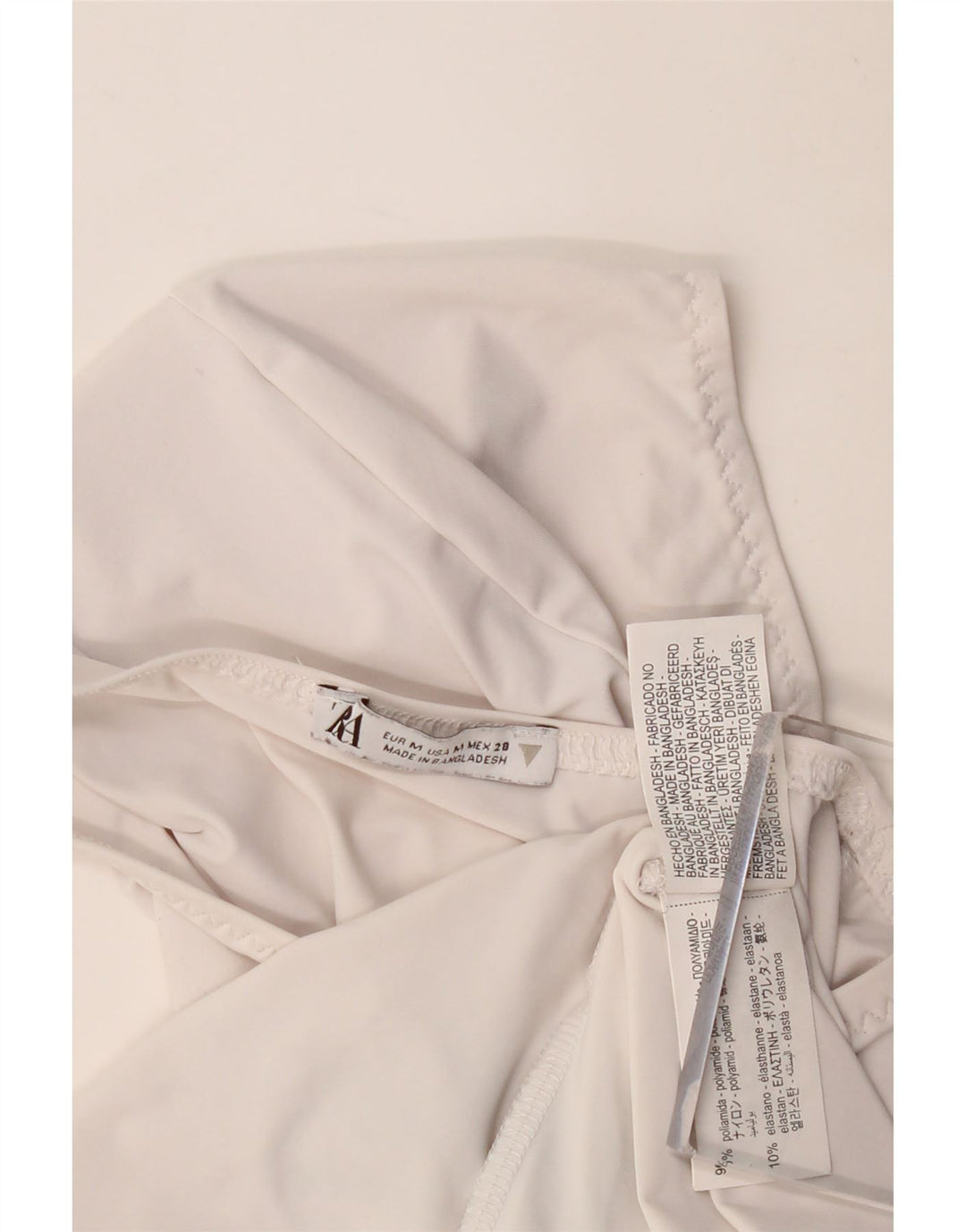 Body feminino ZARA UK 12 médio branco poliamida