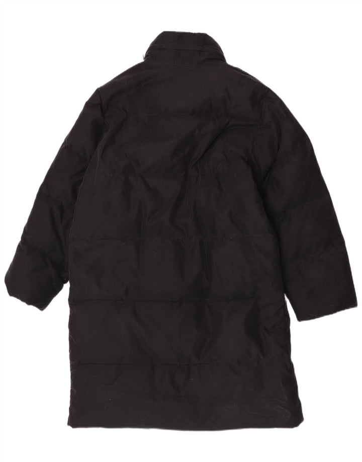 Casaco acolchoado feminino Belfe com capuz e ajuste solto IT 40 poliéster preto pequeno
