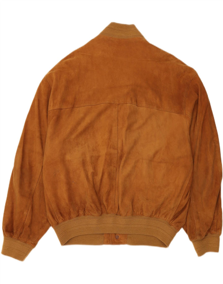 Gara Jaqueta bomber masculina de camurça IT 50 grande marrom