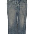 Calça Jeans Levis Feminina 570 Distressed Straight W32 L28 Azul Algodão
