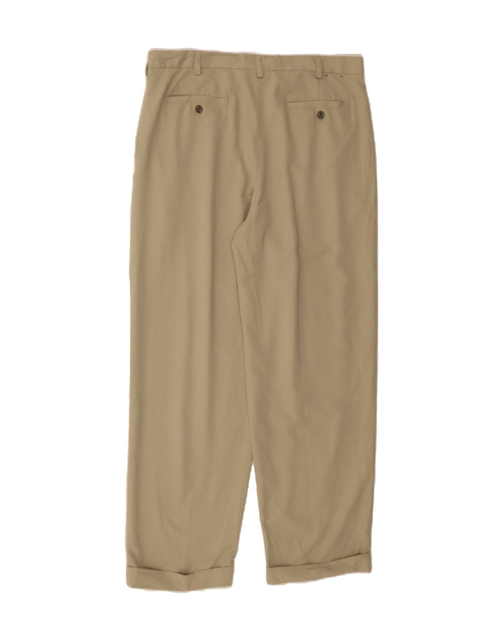 IZOD Mens Pegged Suit Trousers W36 L32 Beige Polyester Vintage Izod and Second-Hand Izod from Messina Hembry 
