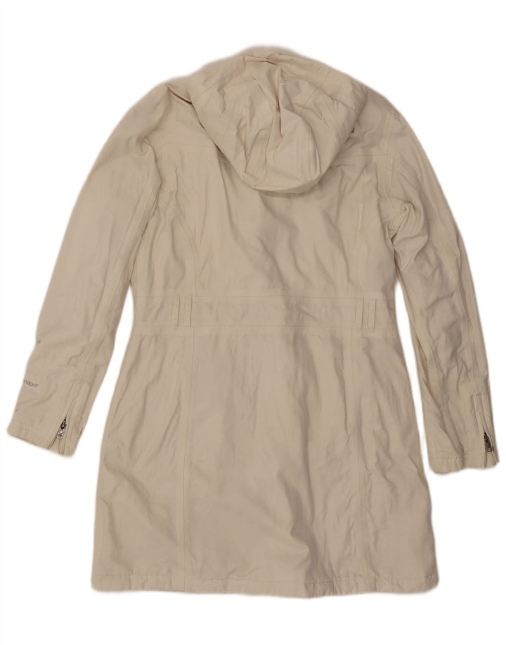Sobretudo feminino com capuz THE NORTH FACE Reino Unido 14 grande nylon branco