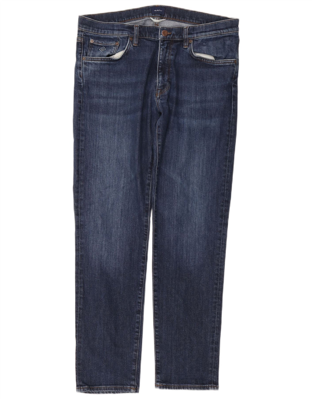 Gant Mens Slim Jeans W36 L32 Azul Algodão
