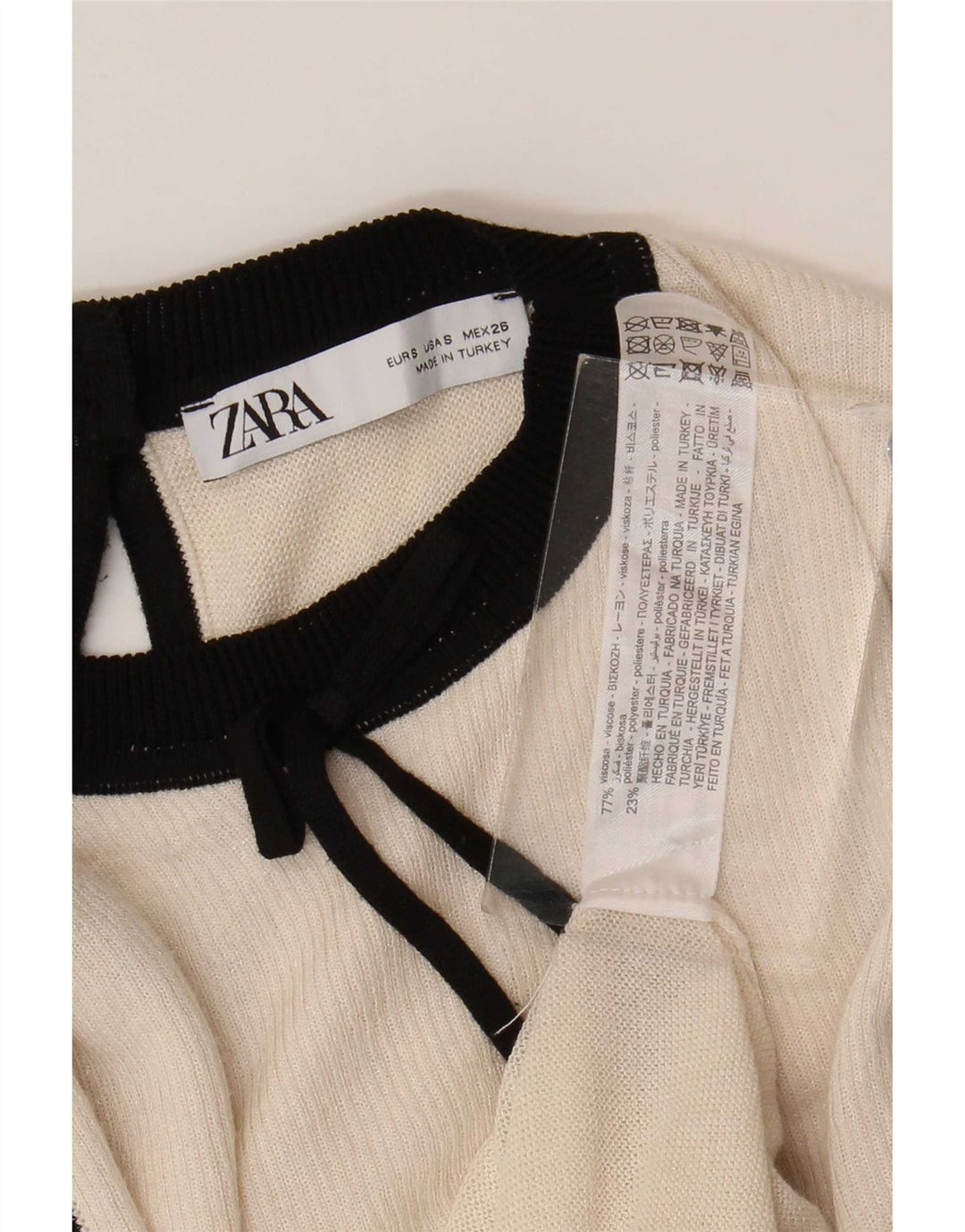 Vestido feminino Zara em camadas UK 10 pequeno viscose branca