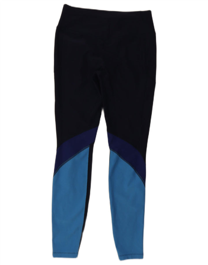 Leggings Nike Dri Fit Feminino UK 12 Médio Azul Marinho Colourblock