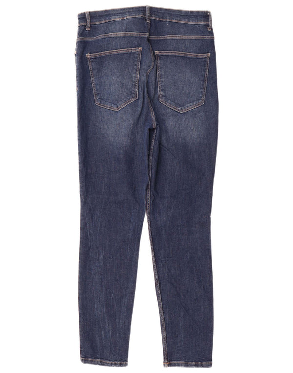 ZARA Jeans Skinny Feminino EU 44 XL W34 L28 Azul Algodão