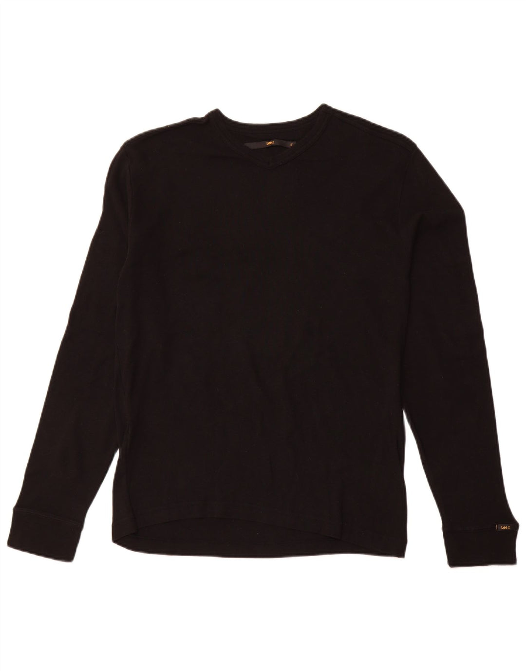 LEE Mens Top Manga Longa XL Algodão Preto