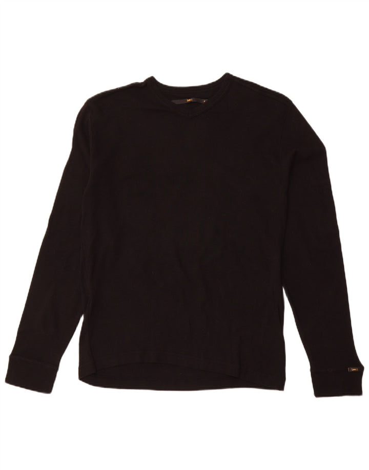 LEE Mens Top Manga Longa XL Algodão Preto