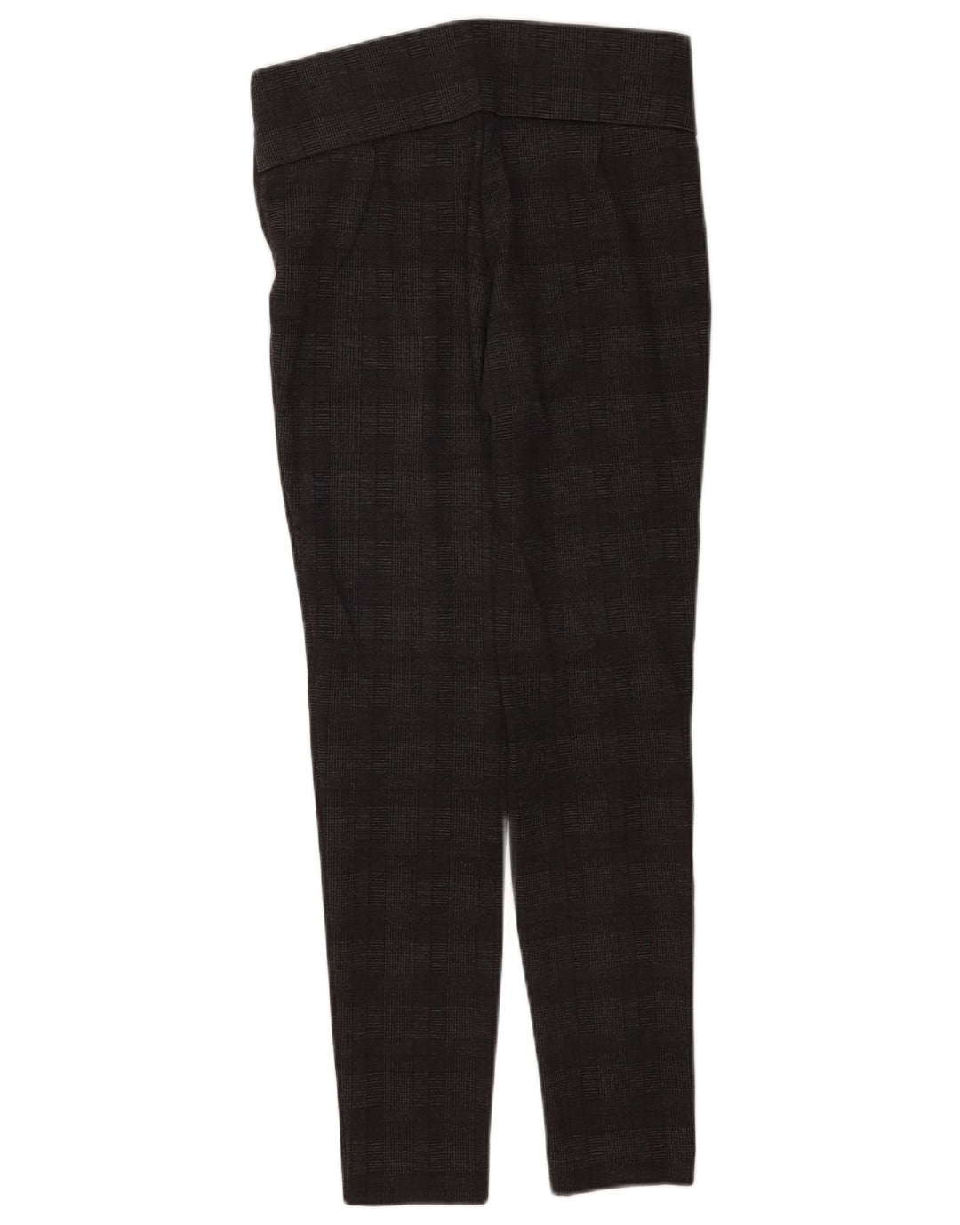 Zara Calça legging feminina casual média W28 L28 cinza xadrez poliéster