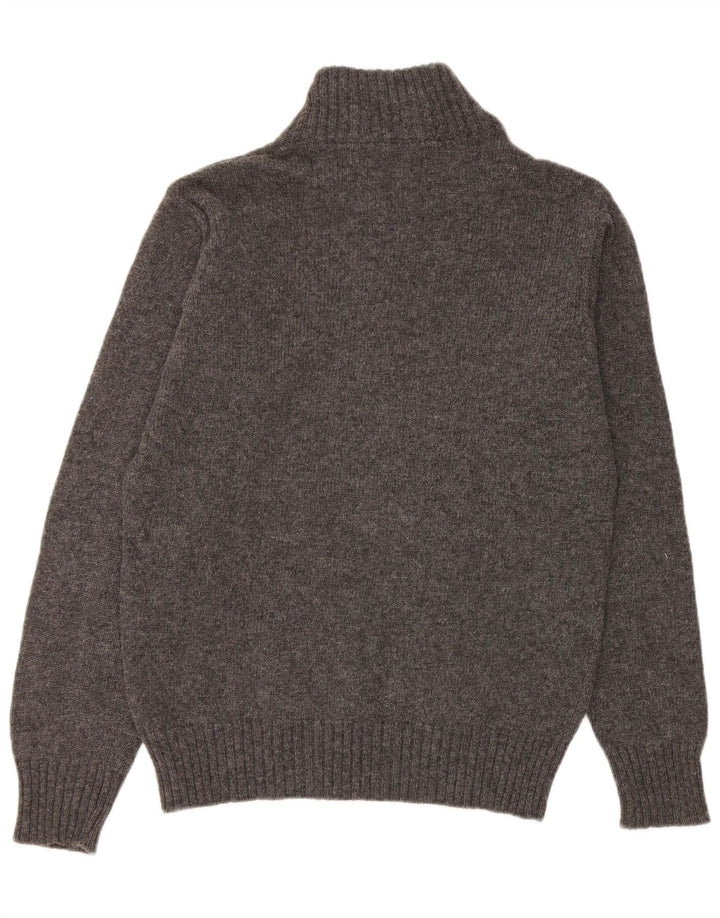 Suéter masculino North Sails com zíper e gola grande cinza manchado