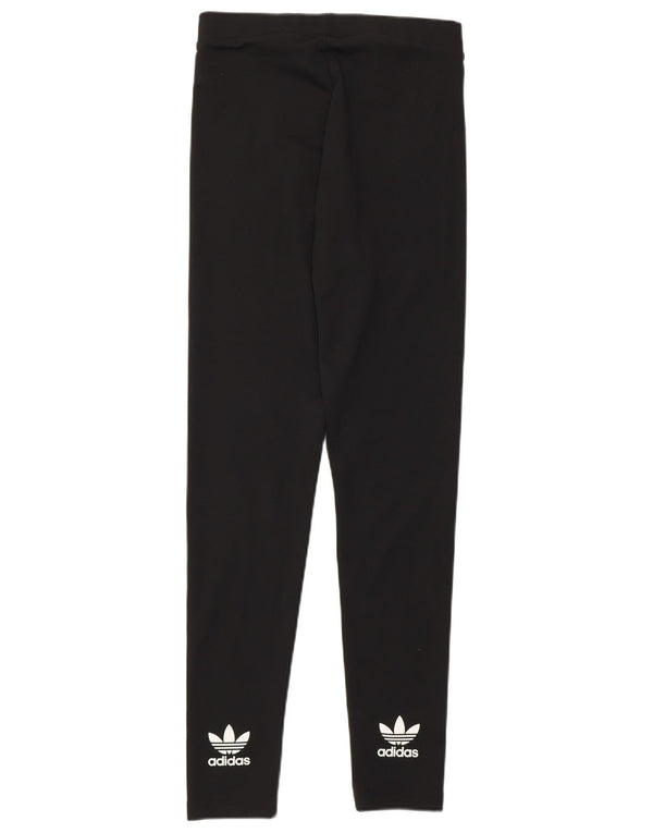 Leggings Adidas Femininas UK 10 Pequenas Poliéster Preto