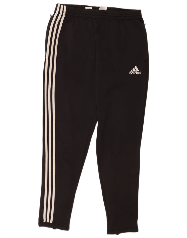 Calças de treino masculinas Adidas UK 46/48 XL poliéster preto