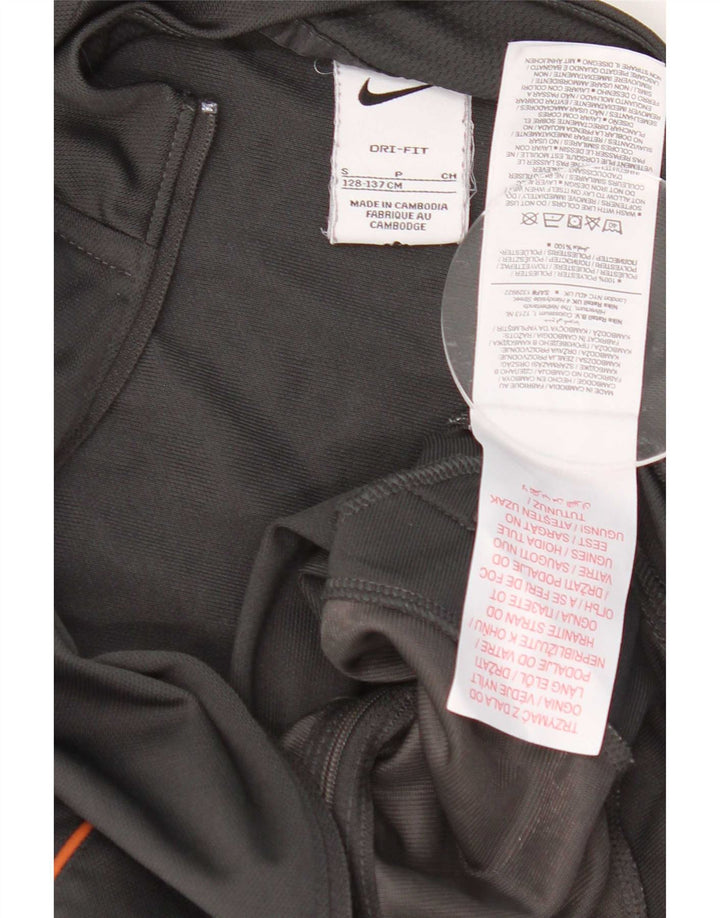 Jaqueta Nike Boys Dri Fit Tracksuit 8-9 anos pequeno cinza poliéster