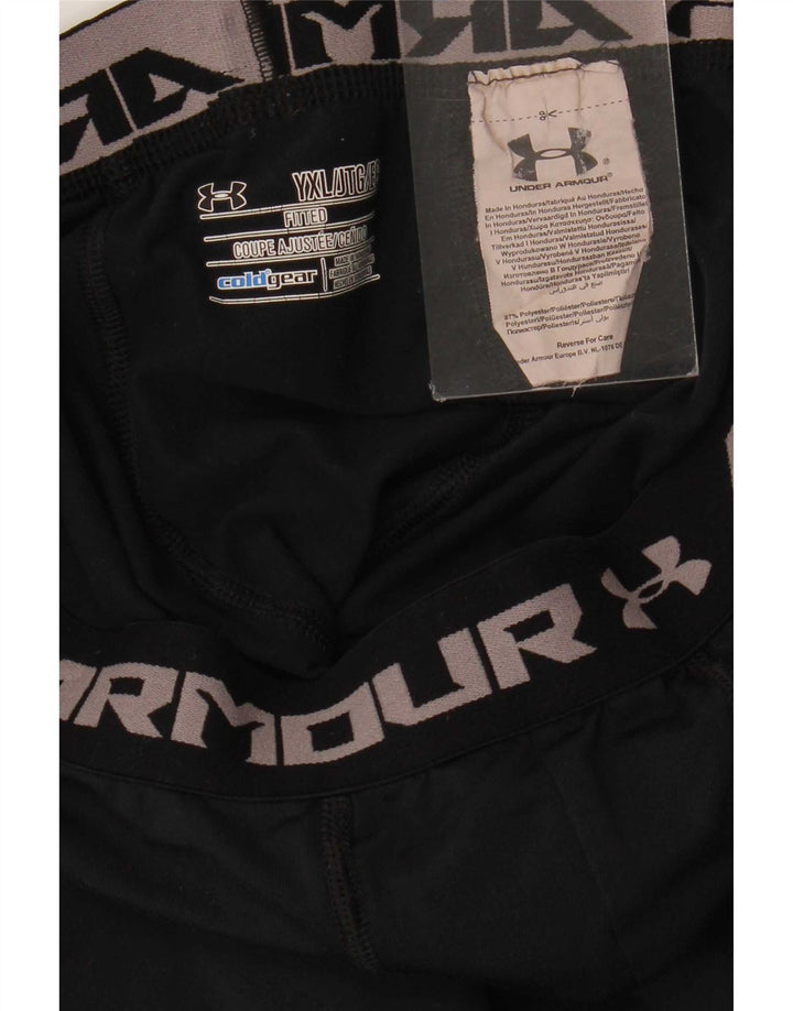 Under Armour Boys Cold Gear Graphic Leggings 13-14 anos XL preto poliéster