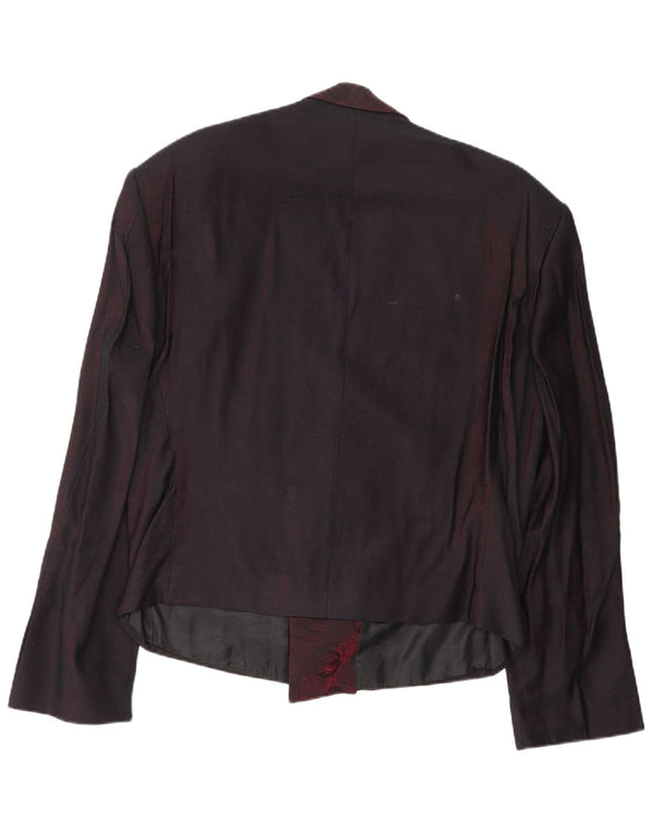 Jaqueta blazer feminina Emani com botões duplos IT 50 XL Borgonha Viscose