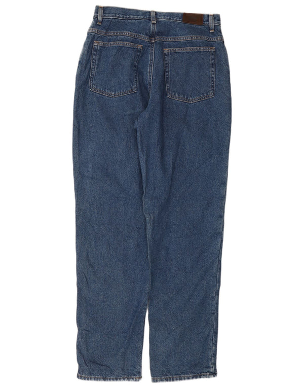 Calça jeans feminina L.L.Bean Original Fit Tapered US 12 Grande W30 L32 Azul Algodão