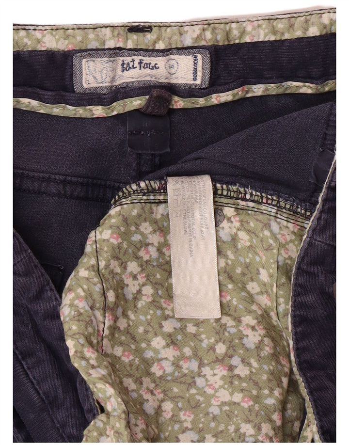 Calça feminina de veludo bootcut FAT FACE Reino Unido 14 grande W34 L31 azul marinho