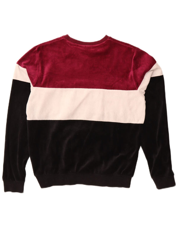 FILA feminino gráfico moletom jumper UK 12 médio multicolorido