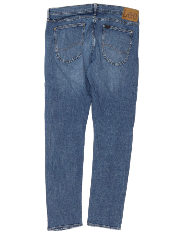 Lee Mens Slim Jeans W34 L32 Azul Algodão
