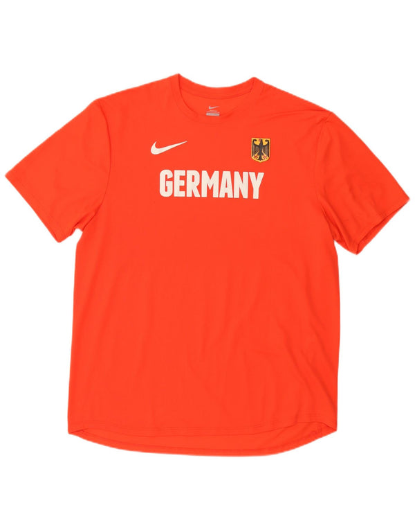 Camiseta Nike Masculina Alemanha Graphic Top Grande Laranja