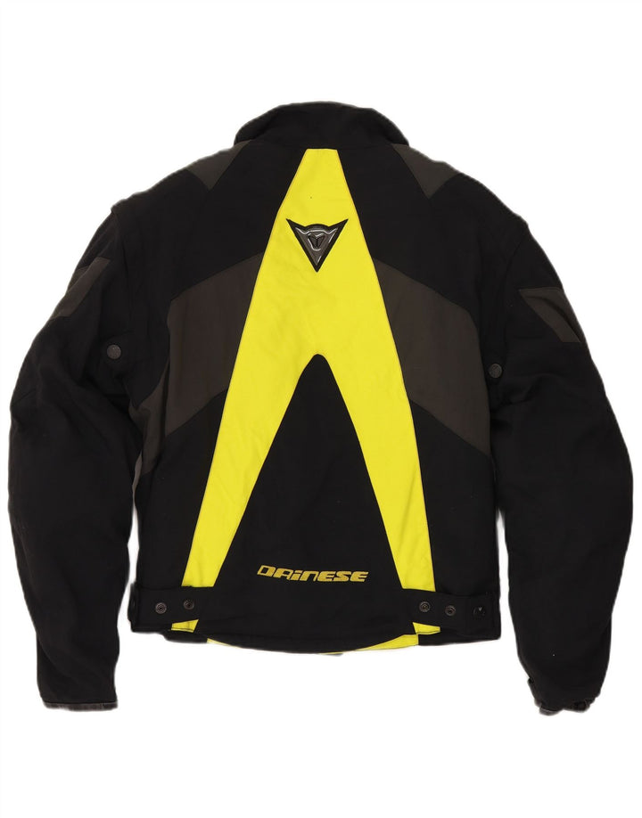 Jaqueta masculina Dainese Motorcycle Graphic Racer Reino Unido 44 grande bloco colorido preto