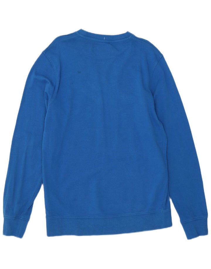 Jack & Jones moletom gráfico masculino jumper grande algodão azul