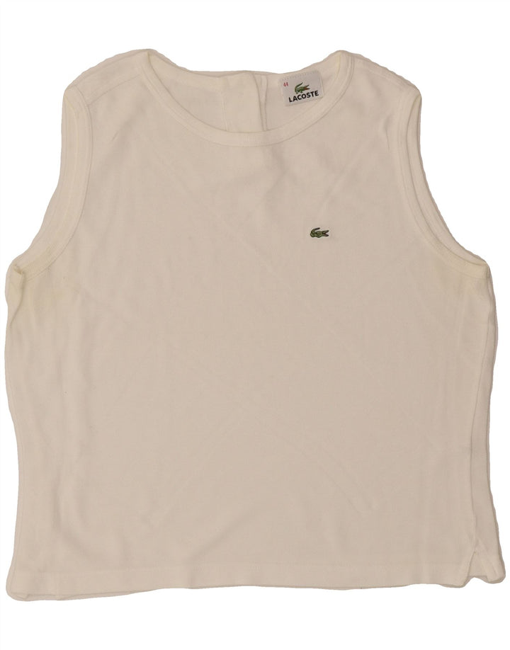 Colete feminino LACOSTE tamanho superior 44 grande algodão branco