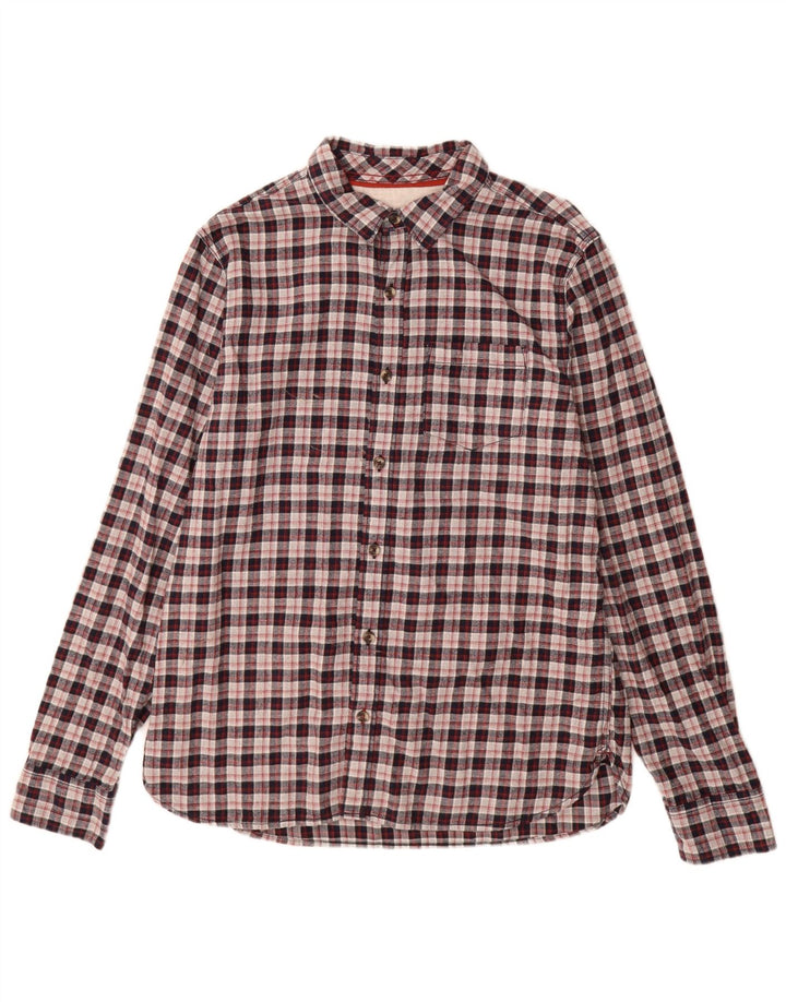 Camisa masculina de flanela FAT FACE grande algodão xadrez multicolorido