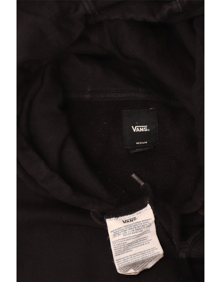 Vans masculino gráfico moletom com capuz médio algodão preto