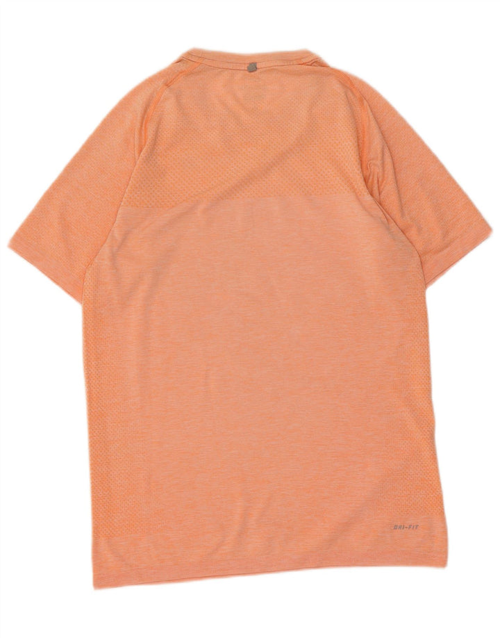 Camiseta Nike Masculina Dri Fit Top Pequena Listrada Laranja