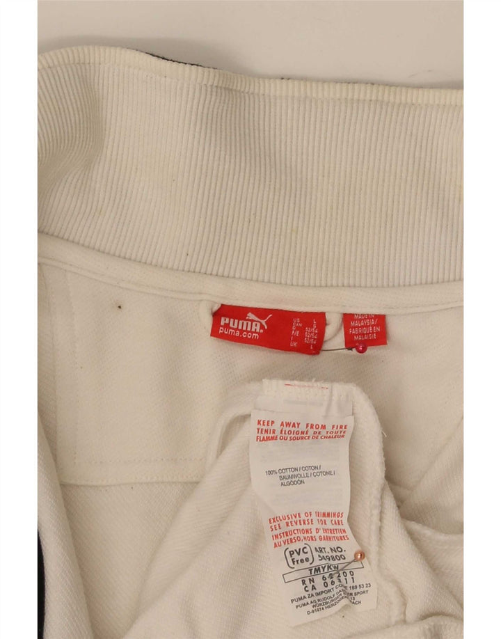 Puma Mens Tracksuit Top Jacket Grande Algodão Colorblock Branco