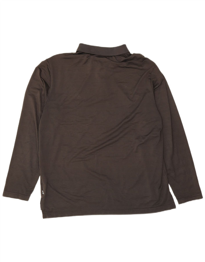 Camisa polo masculina de manga comprida Adidas XL preto poliéster
