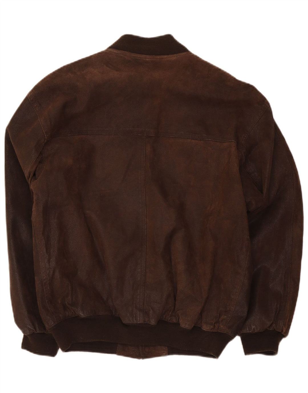 Jaqueta de couro bomber masculina vintage IT 48 marrom médio