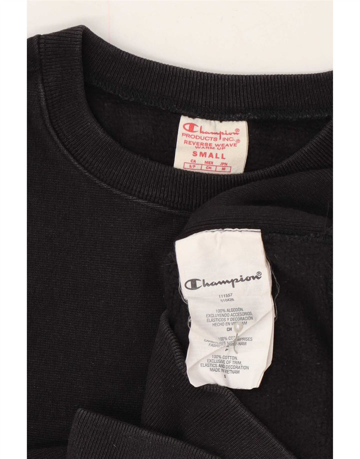 Jumper de moletom feminino Champion Reverse Weave Reino Unido 10 pequeno algodão preto