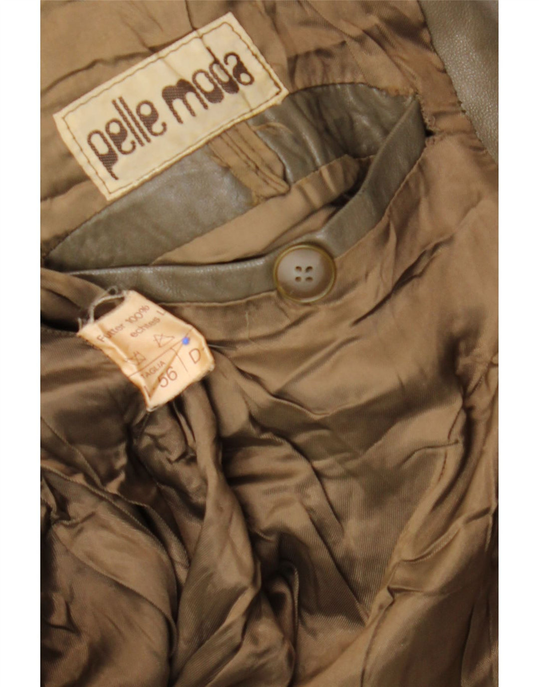 Jaqueta de couro masculina VINTAGE IT 56 3XL couro marrom