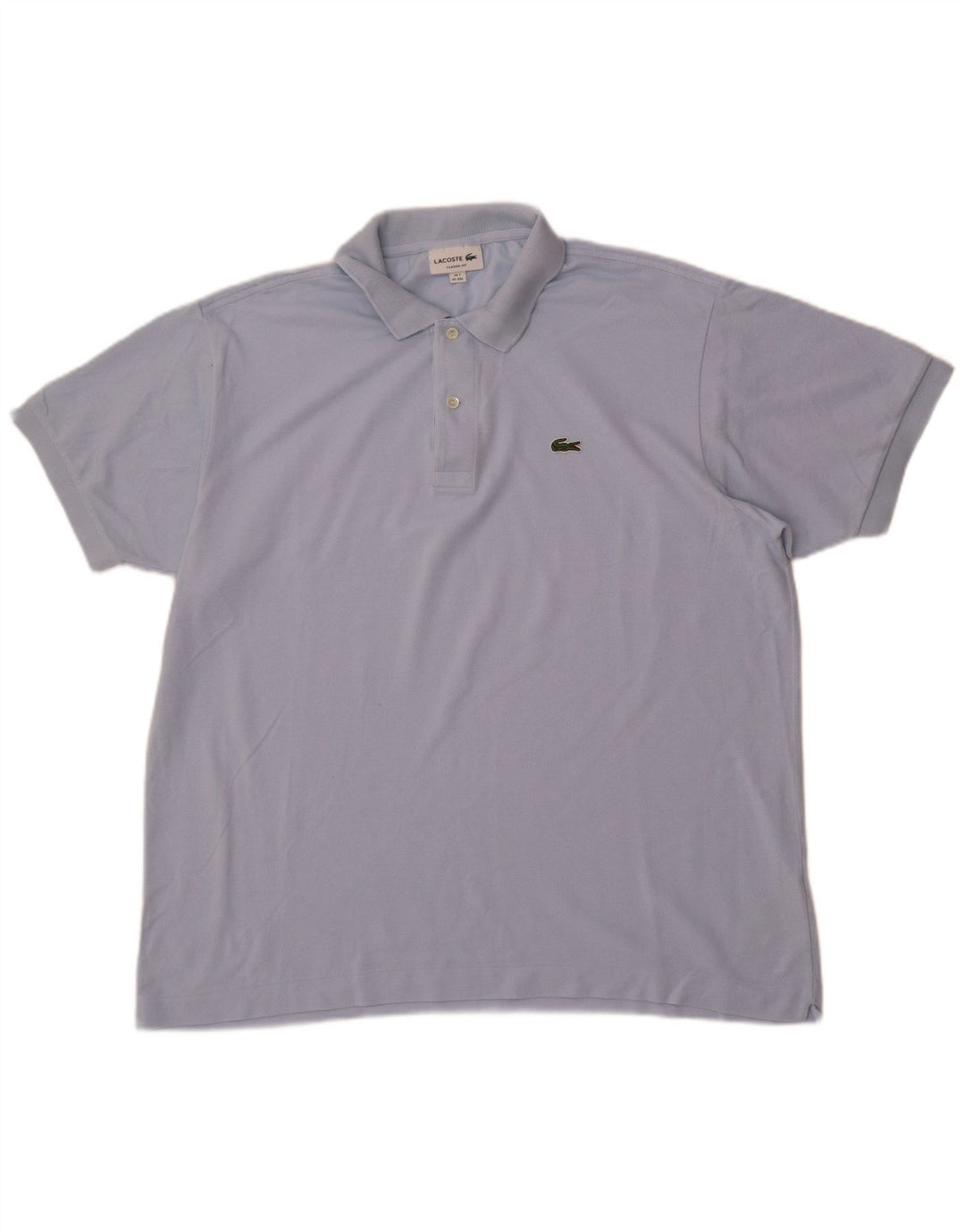 Camisa polo masculina Lacoste Classic Fit tamanho 7 2XL algodão azul