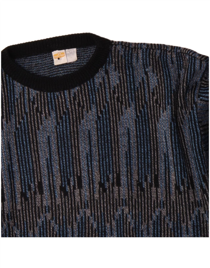 Suéter masculino Mark Astor com gola redonda XL listrado azul poliacrílico