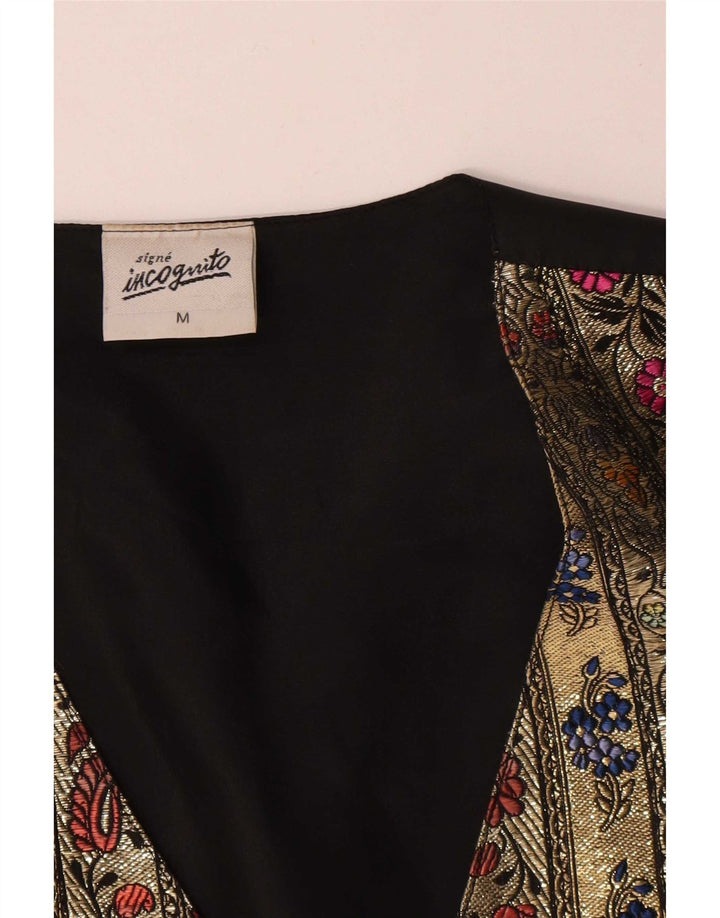 Colete feminino Signe Incognito UK 14 médio floral multicolorido
