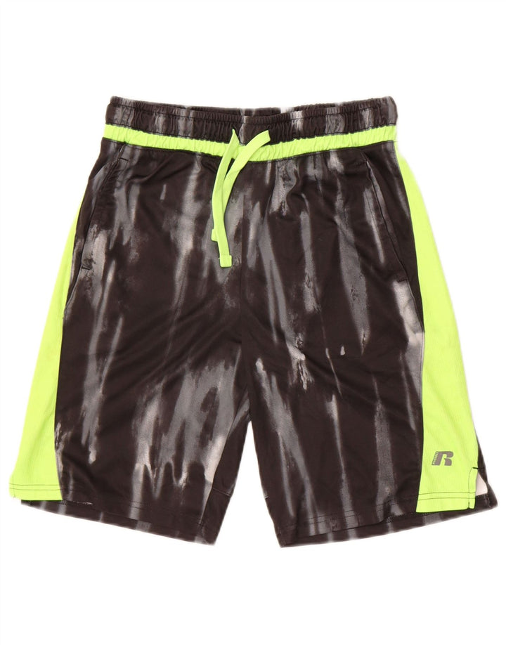 Shorts esportivos Russell Athletic Boys 14-15 anos XL preto tie-dye poliéster