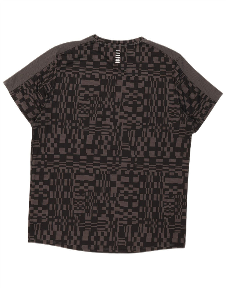 Camiseta masculina Under Armour Heat Gear grande poliéster geométrico preto