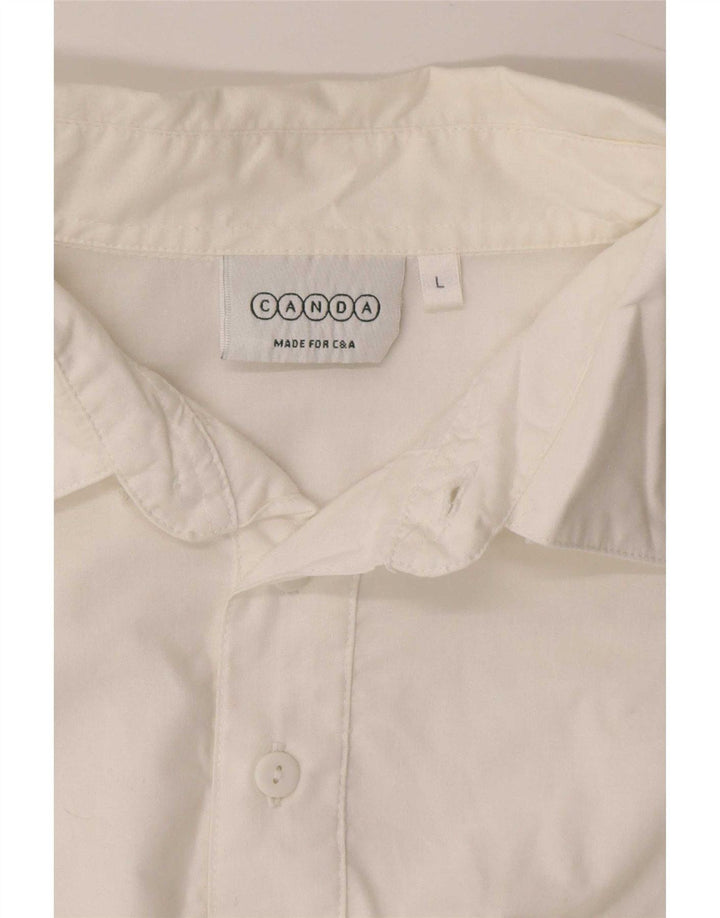 Camisa polo masculina Canda grande branca